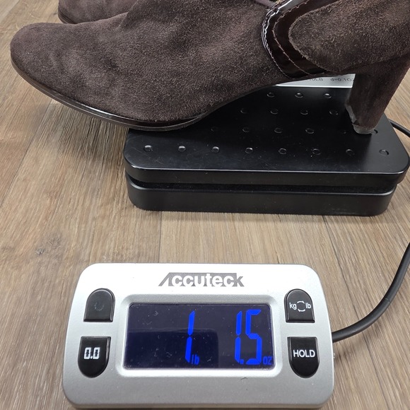 Stuart Weitzman Brown Suede Ankle Shootie Block Heel Women's Size 8.5 M - Picture 13 of 13